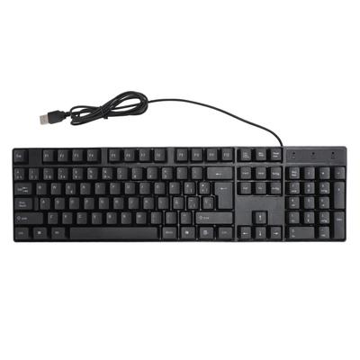 Клавиатура K1800 Minority Language Keyboard, 104 клавиши, кабель 4,2 фута, эргономичный дизайн, проводная игровая клавиатура USB