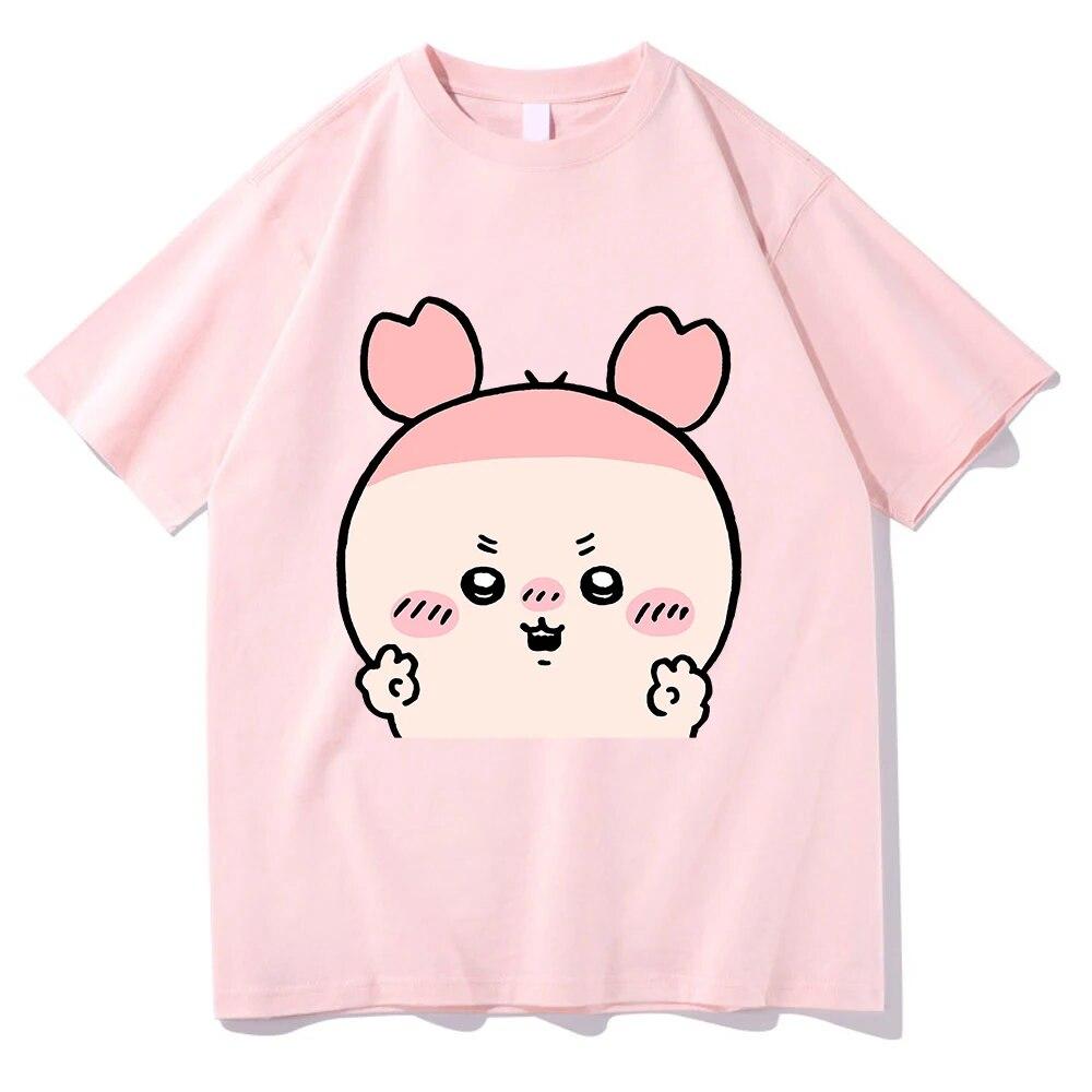 Chiikawa T Shirt Unisex Harajuku Aesthetic Graphic Kawaii Tshirt Unisex Japanese Anime Cartoon Casual Sand Cotton Tees Shirts Korea Unisex