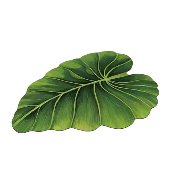 Коврик для ванной с рисунком зеленых листьев, нескользящий коврик для пола, ультратонкий, быстросохнущий, безопасный, устойчивый, тропический декор