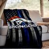 Плед Denver Broncos, наружный фланелевый плед для кемпинга, походов, садовых вечеринок, незаменимый для пикника, подарок для семьи и друзей
