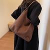 2025 Retro Versatile Suede Tote: Large Capacity Commuter & Mother-Child Shoulder Bag
