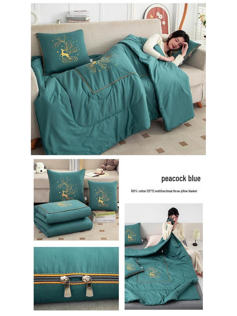 2025 Звездное небо Сика Олень Хлопковая подушка и набор одеял