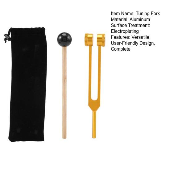 128 Hz Tuning Fork Metal Sound Vibration Tool for Relaxation And Body Awareness Easy to Use Tuning Fork with Mallet And Storage Pouch