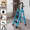 Утолщенная складная лестница для использования в помещении с узором «елочка».: 4-5-ступенчатая телескопическая и портативная конструкция.