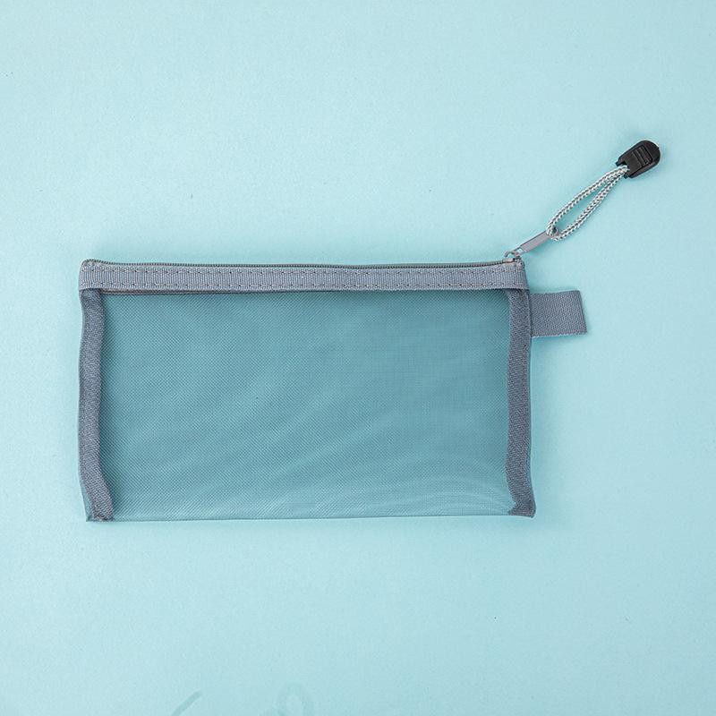 Mesh Pencil Pouches With Transparent Design And Durable Zipper Perfect For School Exams Office Daily Storage