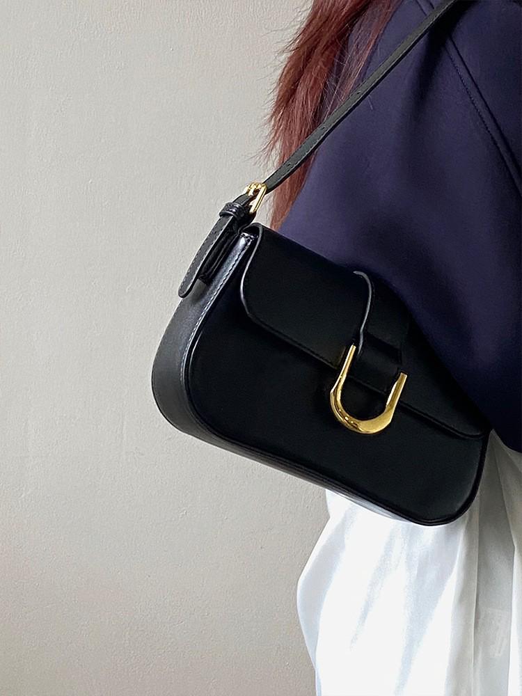 Женская ретро-сумка с пряжкой Horseshoe Red в стиле ретро - 2025, через плечо и через плечо