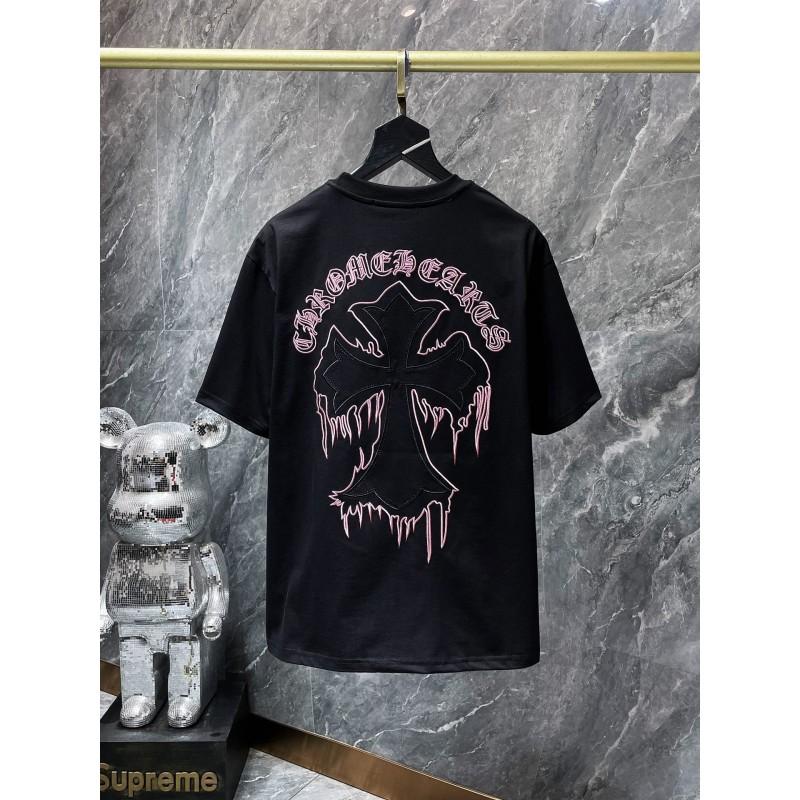 Unisex Loose Fit Cotton T-Shirt With Sanskrit Cross Sword Print Streetwear Tee