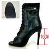 Women's Black Peep-Toe High Heel Stilettos  New Fashion Brand Party Boots for Ballroom Latin Jazz Dance Sexy Party Shoes