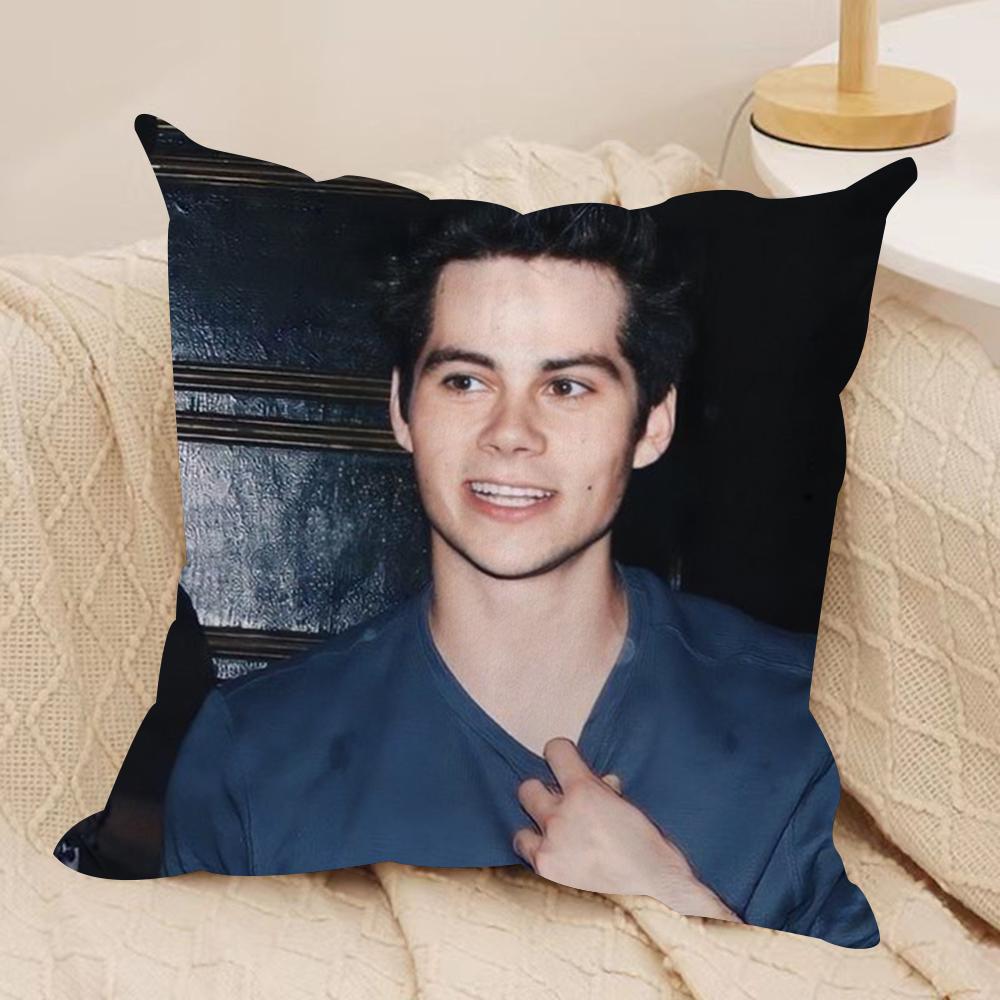 DDylan O Brien Cushion Cover Soft Plush Fabric DoubleSided Printed Sofa Cushion Cover for All Seasons Home Decor Gift
