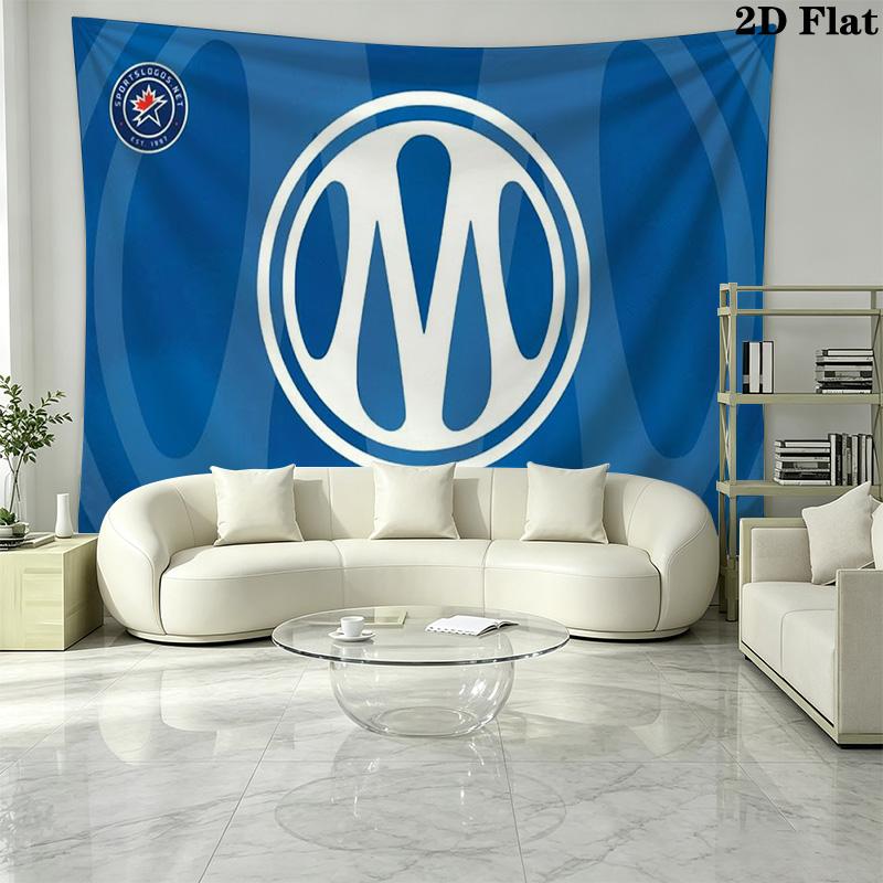 Olympique de Marseille Wall Tapestry Aesthetic Wall Hanging Printed Fabric Blanket Decorative Tapestries for Bedroom Living Room Home Decor