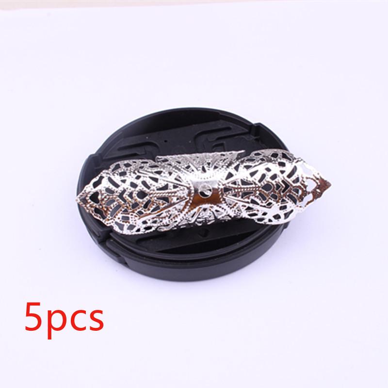 5pcs/bag Silver Metal Hair Rings Braid Dreadlocks Bead Hair Cuffs Dread Tube Charm Dreadlock for DIY Hair Accessaries