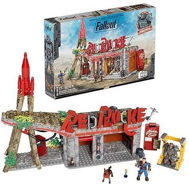 Конструктор пластиковый MEGA Fallout Станция Red Rocket HXT00