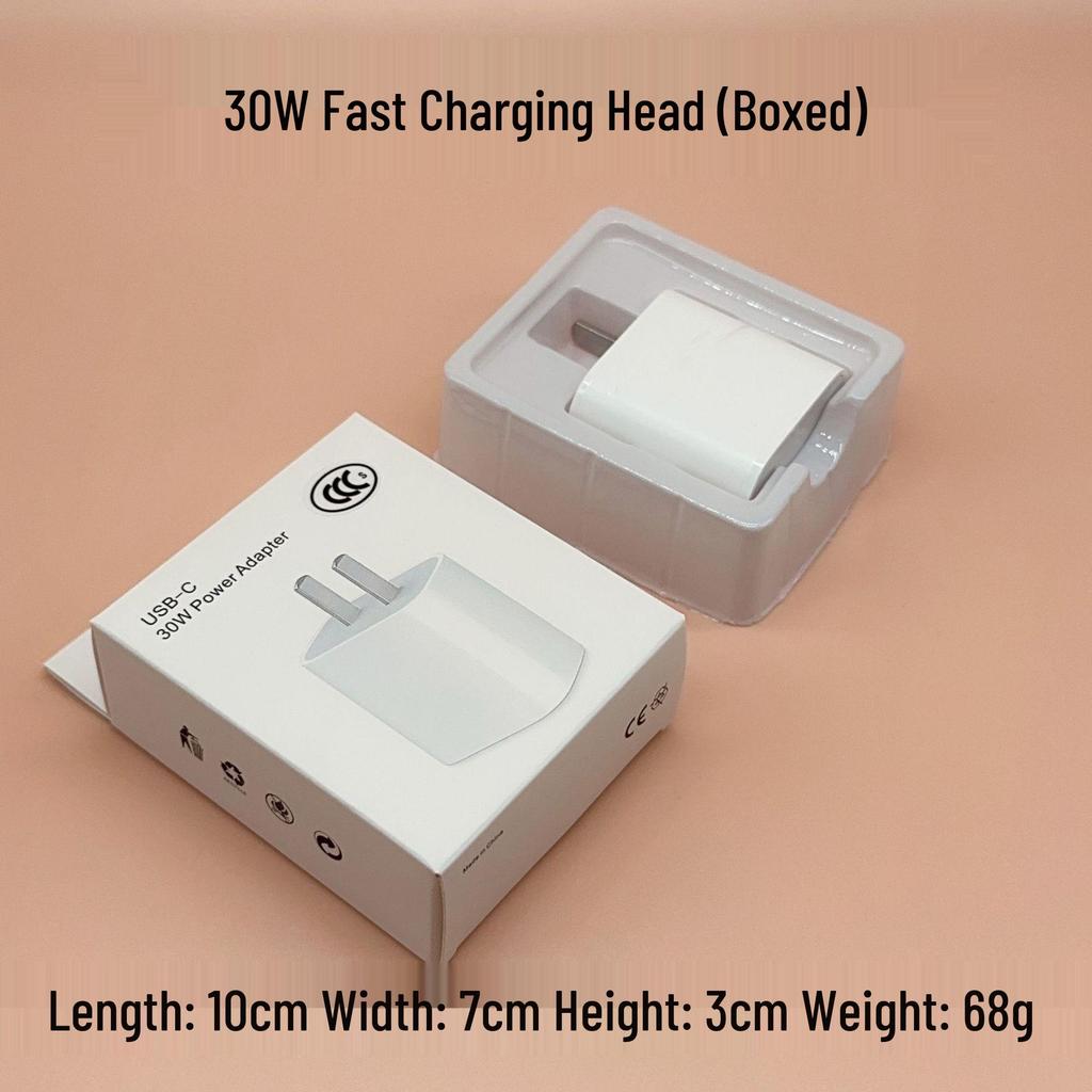 Быстрое зарядное устройство PD30W для телефонов Apple 14/15/16, сертифицировано 3C, зарядная головка PD