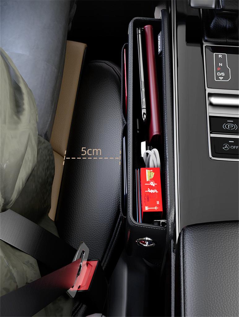 Автомобильный органайзер на боковое сиденье из ПУ кожи, заполнитель щели между сиденьем и консолью, органайзер на переднее сиденье для телефона, ключей, монет, предотвращающий падение предметов между сиденьями, черный