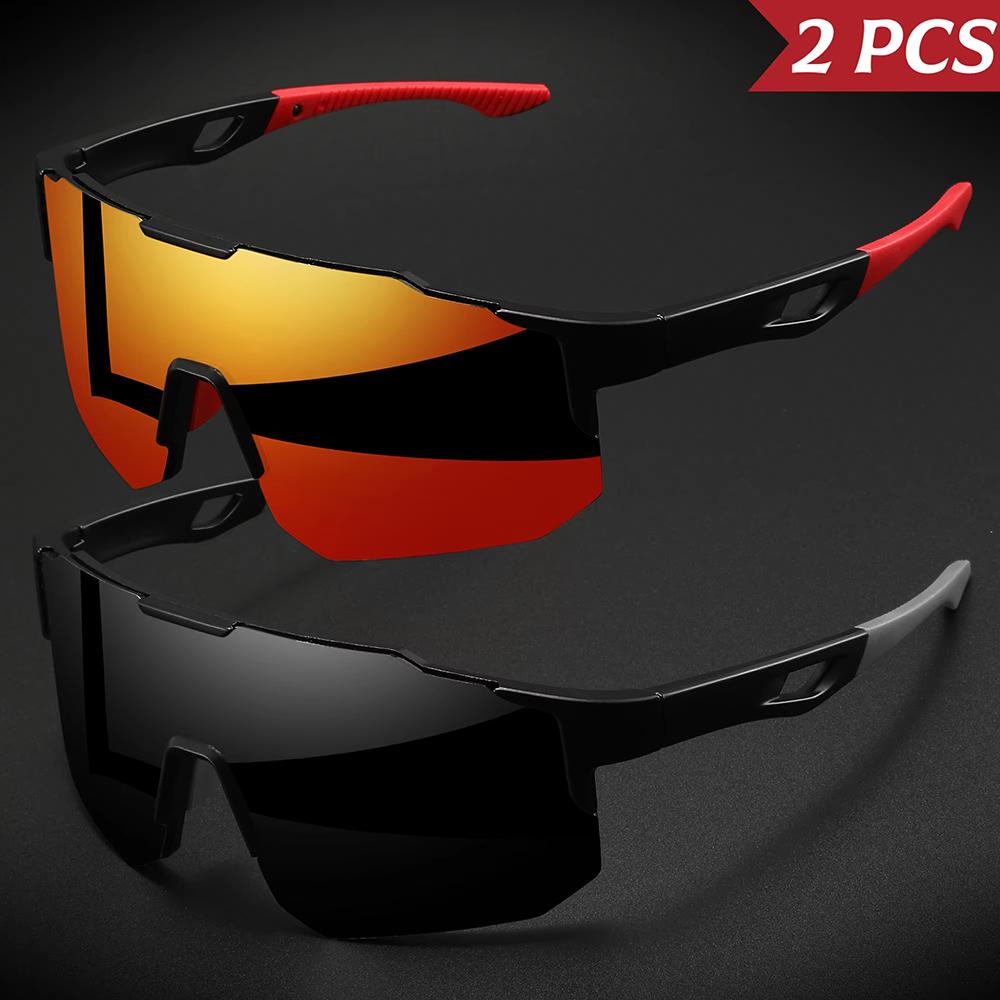 1-3PCS Unisex Oversized Sports Sunglasses UV400 Wraparound Design Colorful Comfort Fit for Cycling Hiking Outdoor Activities 7