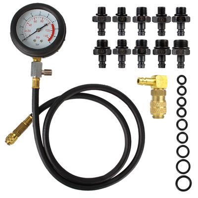 Комплект для проверки давления масла в двигателе 0~140psi 0~10bar Быстроразъемные устройства оповещения о низком уровне масла Автомобильный испытательный комплект Инструменты для автодиагностики