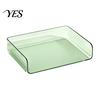Clear Plastic Desk Organizer Large Capacity for Documents Files Letters A4 Paper Book Notes Mail, Layered Archive Rack Workstations Stackable