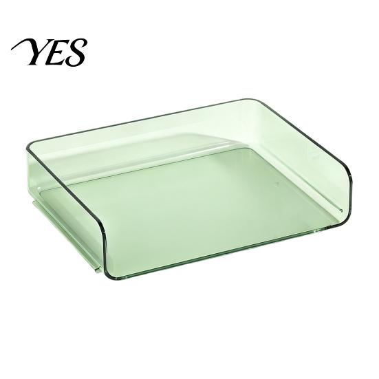 Clear Plastic Desk Organizer Large Capacity for Documents Files Letters A4 Paper Book Notes Mail, Layered Archive Rack Workstations Stackable