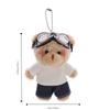 Плюшевый брелок-кукла в очках, кукла-мишка в белой футболке, подвеска для сумки, брелок «Мишка-пилот», для пары