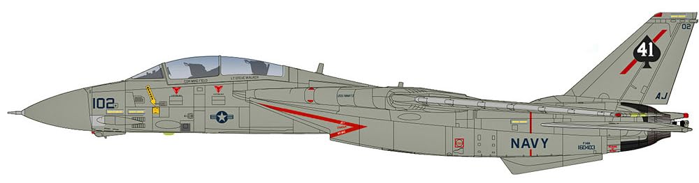 HOBBY MASTER Tomcat 41-я истребительно-штурмовая эскадрилья Sukhoi Killer 1981 Готовое изделие 1/72 F-14A