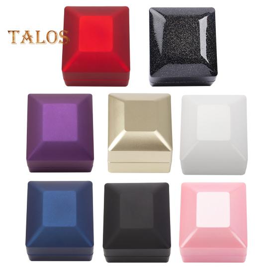 Светящаяся шкатулка для колец со светодиодной подсветкой Компактная портативная мягкая подкладка для помолвочных колец Подарочная коробка для ювелирных изделий