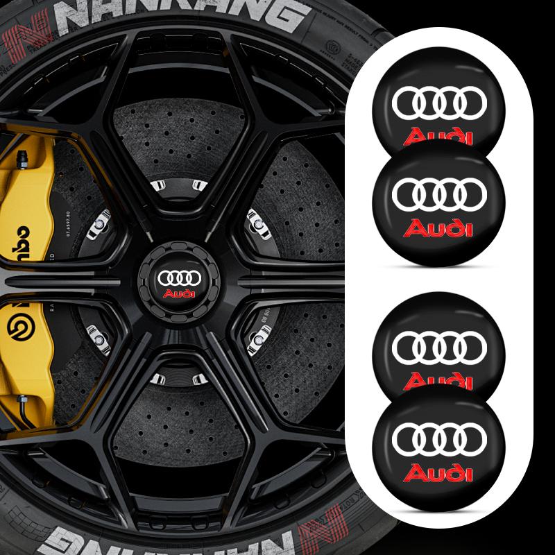 Q24x 56mm Auto Hub Center Caps Sticker Decal Rim Logo for a2 R8 TT A3 A4 A4L A5 Q7 A8L Q8 S4 S5 S6 S7