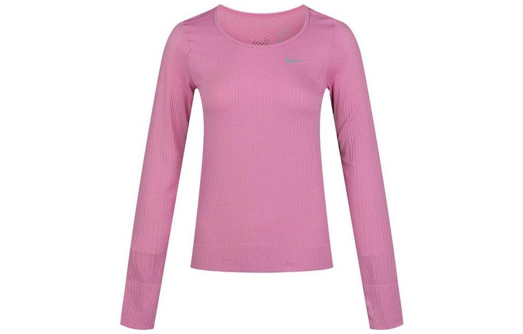 Nike T Shirts Women's Pink Crew Neck Moderate Straight Fit BV3919-693