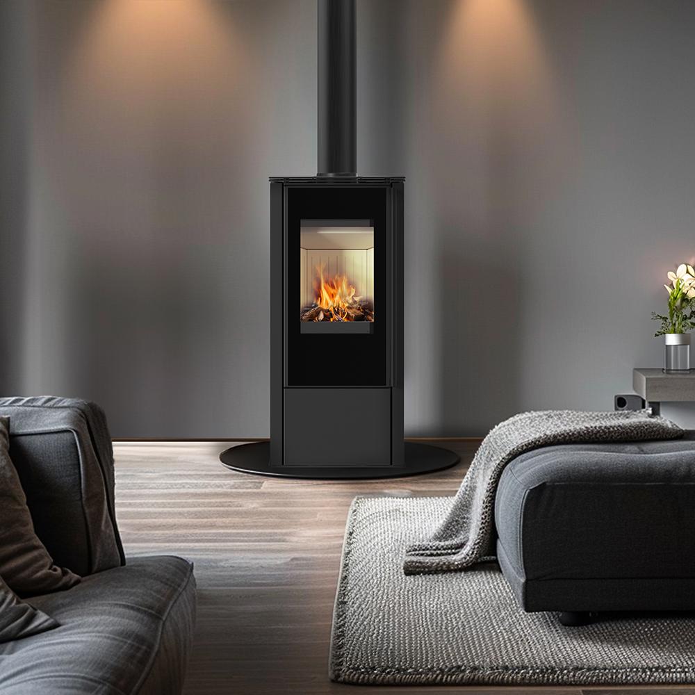 Wood burning steel stove KRATKI HATI Ø 150 5,5 kW 