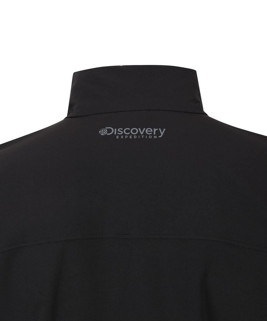 Мужская тканая тренировочная куртка Discovery Expedition с высоким воротником для активного отдыха (черный)