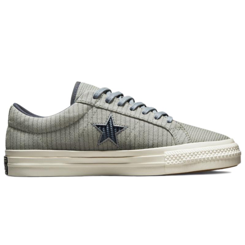 Converse One Star Mellow Mild Canvas Полосатые Спортивные Низкие Кеды Унисекс Прибрежный Серый