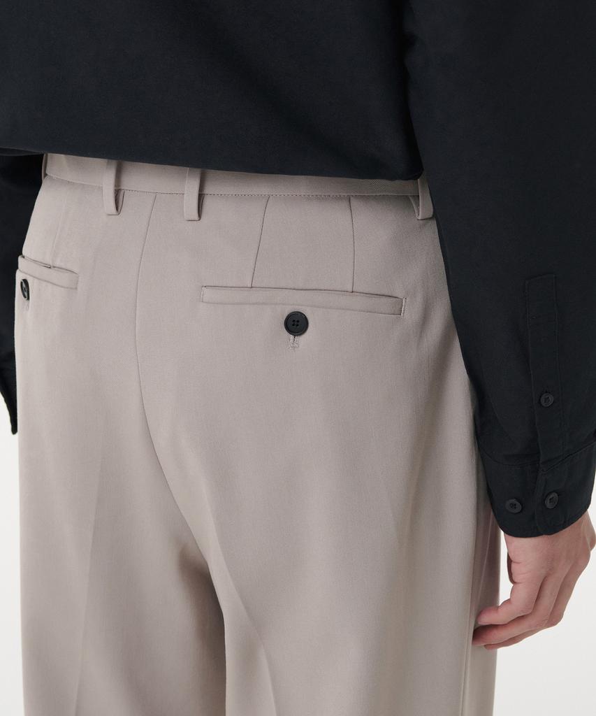 MUSINSA STANDARD Wide Hidden Banding Slacks [Light Beige]