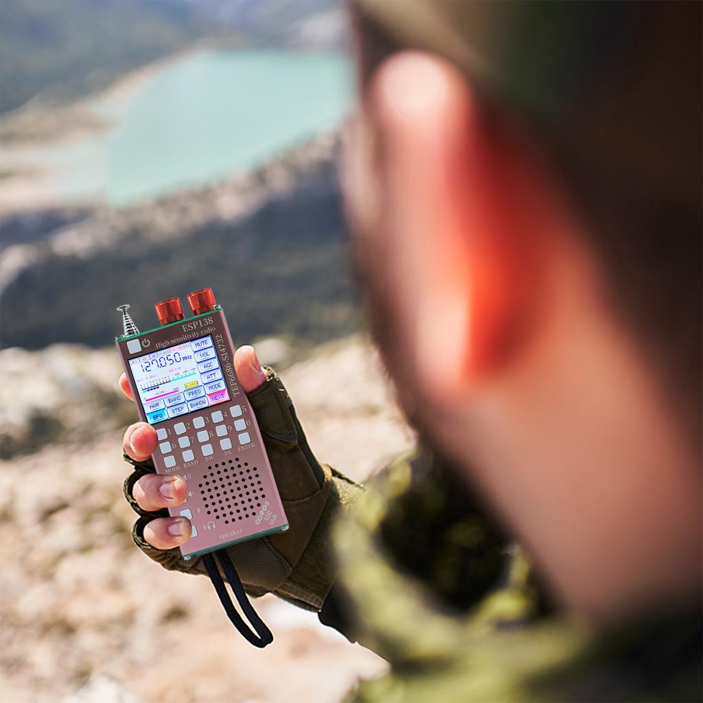 Dual Modes RDS Data Display Radio 2500mAh Hand-Held Radio Receiver ESP138 ESP32 SI4732 for Bluetooth-Compatible Speakers