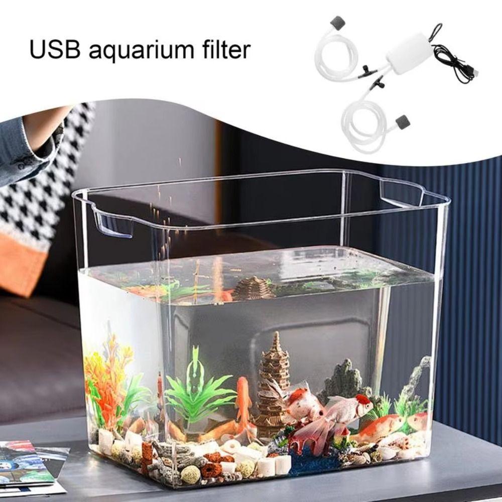Mini Fish Tank Oxygen Pump Efficient USB Oxygenator Portable Aquarium Aerator Fish Farming