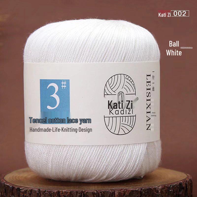 Пряжа Tencel Хлопок Кружево для Летнего Вязания Крючком и DIY - Нет. 3