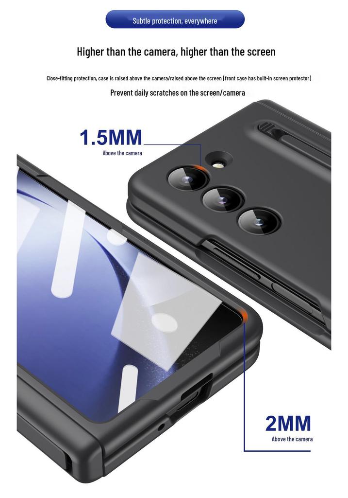 Чехол для телефона Samsung Z Fold8 Ultra со слотом для стилуса и защитной пленкой для экрана для Fold7/6, подставка для стилуса.