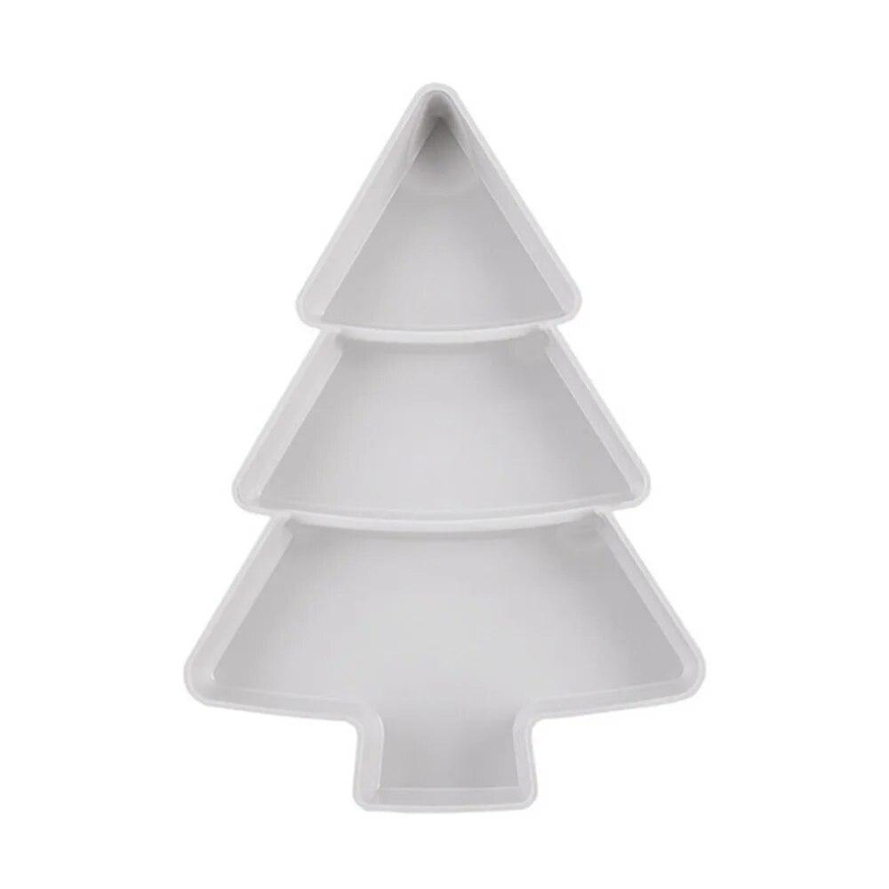 Christmas Tree Fruit Bowl Home Snack Plate Plastic Candy Dish Melon Seeds Dried Fruit Box Lazy Snack Box