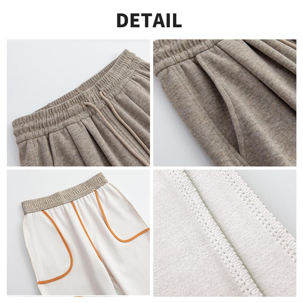 Maytopia Толстые Эластичные Удобные Джерси Свободные Стильные для Осени и CK1380R Женские Спортивные Штаны, С Флисовой Подкладкой, Талия, Штаны, Домашняя Одежда,