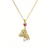 Necklace Elegant Bear Pendant Heartshaped Fashionable Trendy Y2k Style Jewelry Cute Gift For Womens Birthday