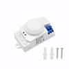 Микроволновый радарный датчик движения AC220-240V 5.8GHz с многопозиционной регулировкой, датчиком движения тела и высокочувствительным светодиодным датчиком освещенности.