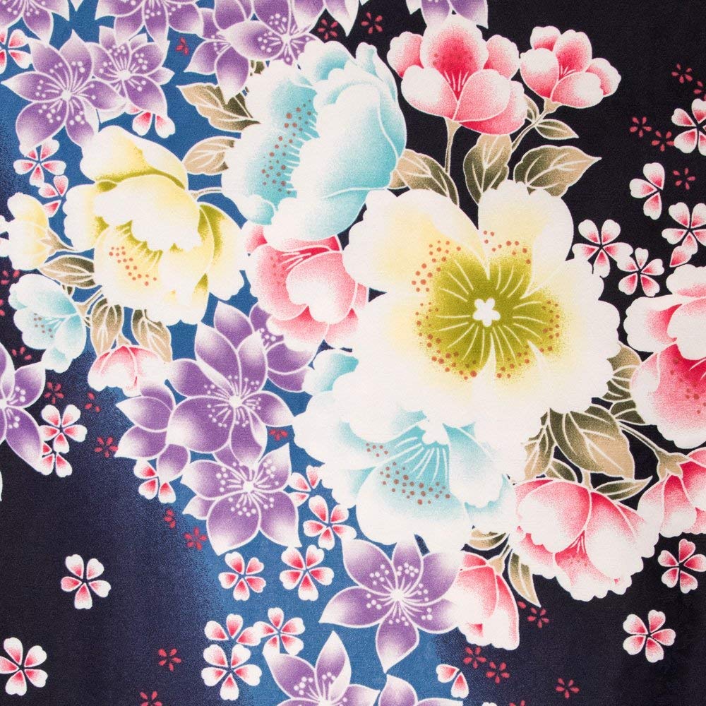 Хакама Выпускной колледж Великолепный Индиго Фиолетовый Цветок Хакама [KYOETSU] Комплект, Церемония, Студенты, Женщины, (1. Великолепно, М)