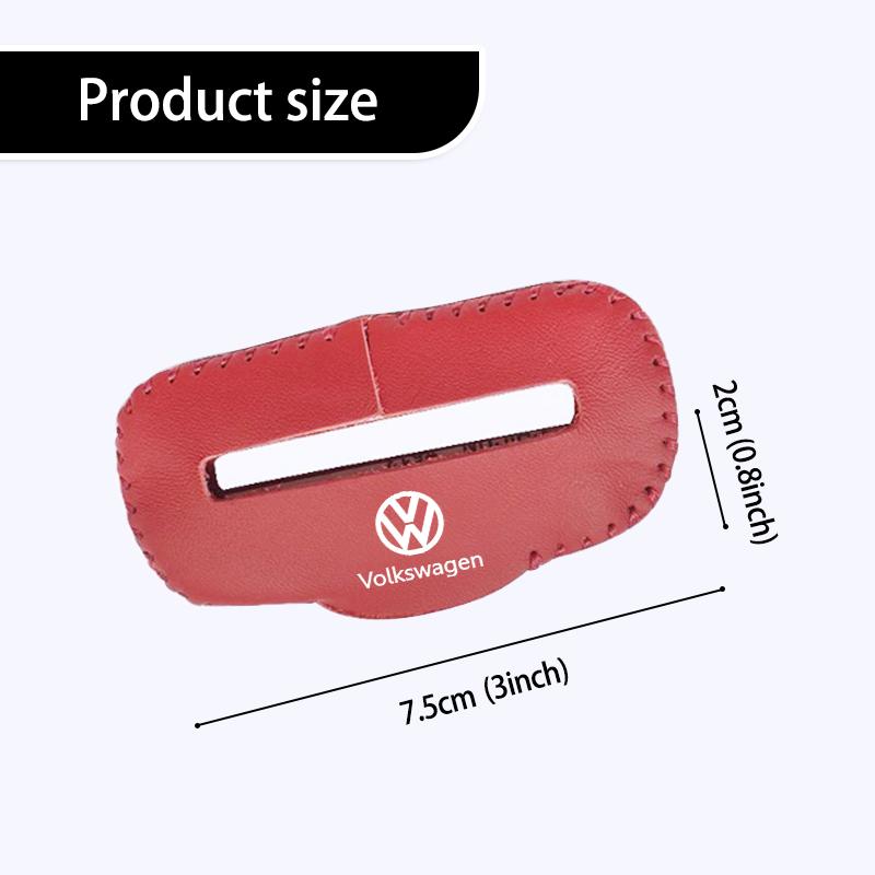Leather Car Seat Belt Adjustable Anti-Scratch Protector Buckle For Volkswagen VW Polo Jetta Sagitar Magotan Passat B5 B6 B7 CC zr4
