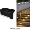Warm White LED Solar Lamp Path Stair Outdoor Garden Lights Waterproof Solar Power Balcony Light Decoration for Patio Stair Fence