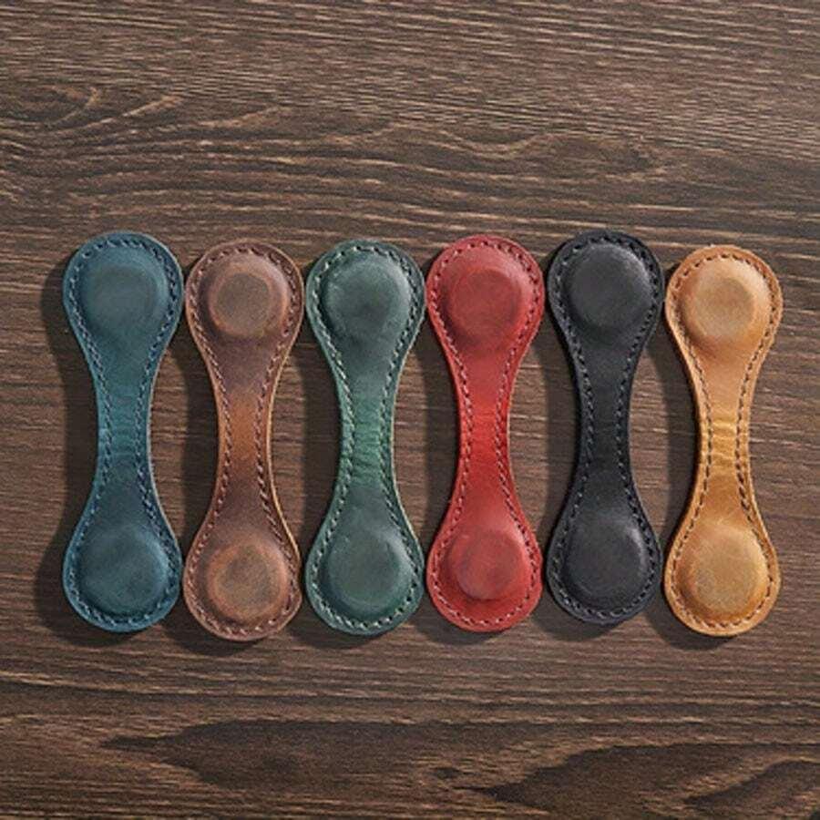 Real Leather Magnetic Bookmarks in 7 Colors for Friends and Kids