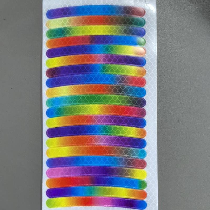 Car Universal Wheel Hub Reflective Stripes Safety Opening Warning Sticker Tape Auto Warning Reflective Tape Exterior Accessorie