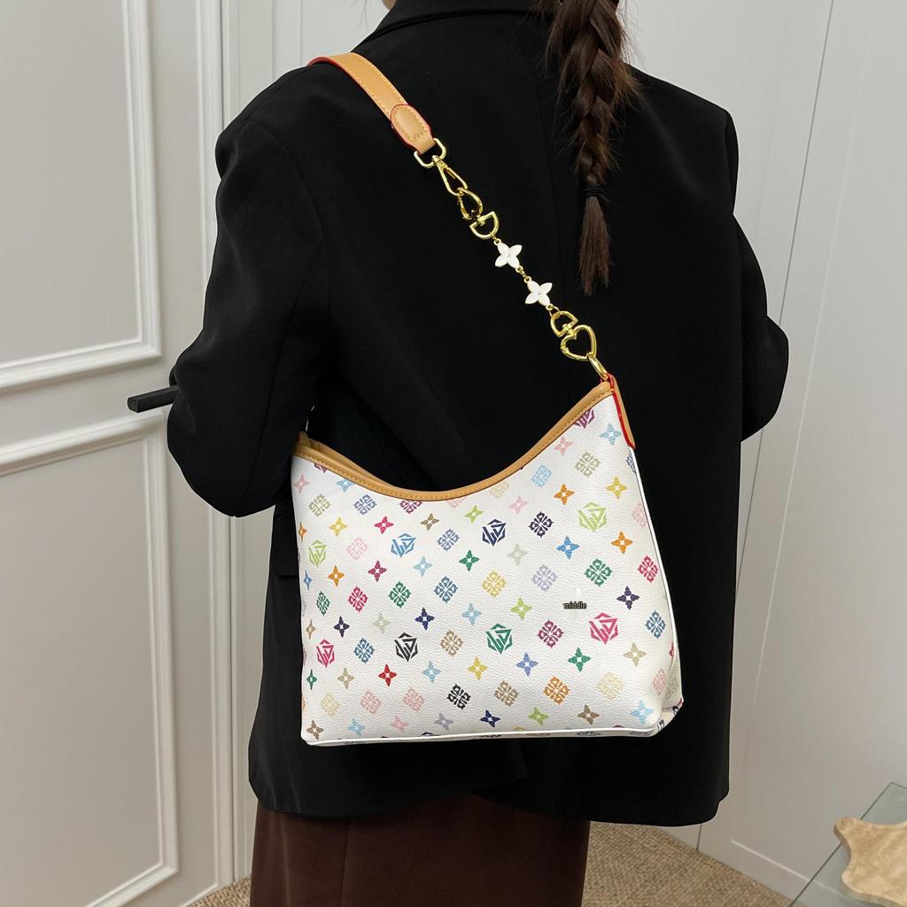 Осень 2025 Высококлассная европейская и американская модная сумка-тоут: Большая вместительность, Повседневная сумка под мышку для поездок на работу, На одно плечо и через плечо.