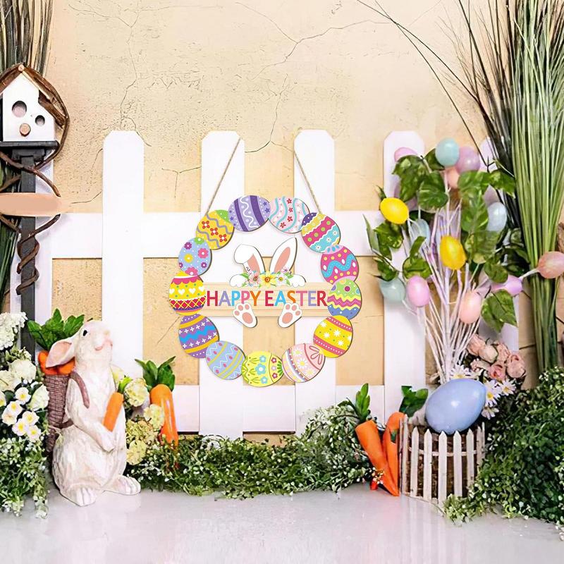Пасхальные украшения для входной двери Деревянные пасхальные таблички для входной двери Весенние настенные украшения для дома Фермерский дом для двора Крыльцо Стена