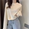 Модный женский свитшот в корейском стиле для миниатюрных женщин - Весенне-осенний топ с круглым вырезом на 2025 год