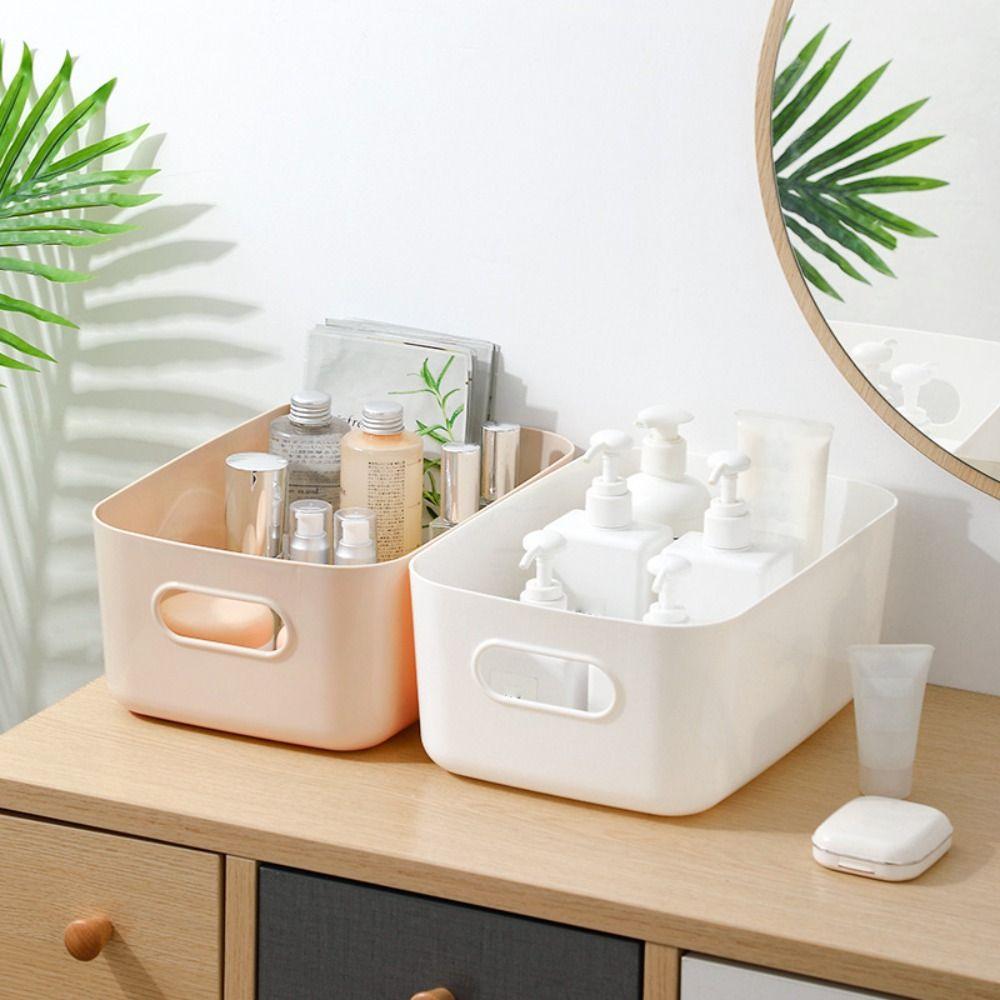 PP Multiple Colour Storage Baskets High-capacity Sundry Sorting Box Plastic Storage Boxes  Cupboard