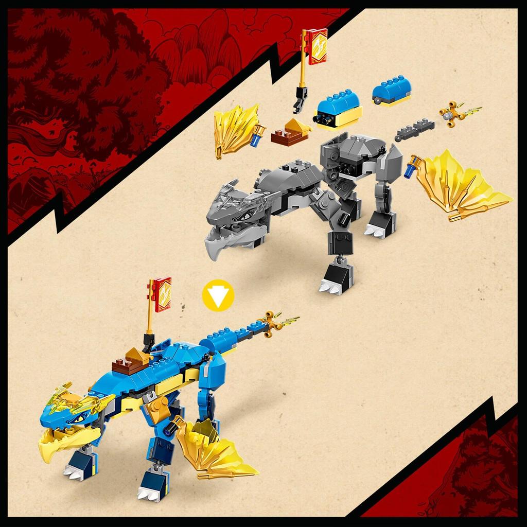 LEGO Ninjago Дракон грома Джея EVO 71760 Игрушечный блок Подарок Дракон Ниндзя Мальчики Возраст 6 лет и старше