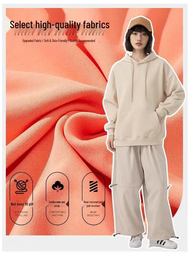 Brushed Fleece Hooded Sweatshirt - 22 Colors, Custom Text & Patterns, Perfect for Uniforms & Group Workwear, Autumn/Winter